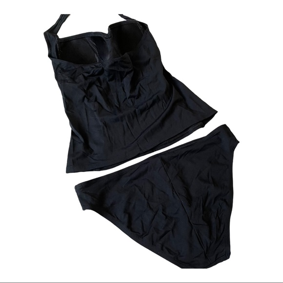 * La Blanca Ruched Tankini Twist Halter Bikini Sz. 8 - Picture 10 of 13